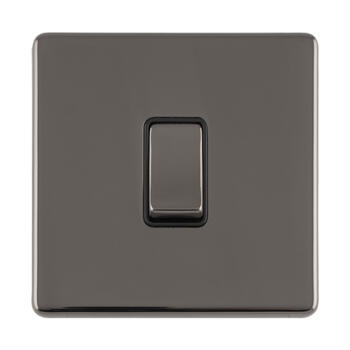 Screwless Black Nickel 20A DP Isolator Switch - 1 Gang Without Neon