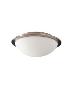 Satin Nickel IP44 LED Flush Glass Dome Light - Satin Nickel