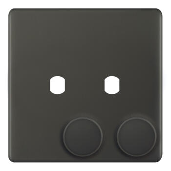 5mm Dark Bronze Brass **EMPTY** / Build Your Own LED Dimmer Switch Plate - 2 Gang **Empty Plate Only**