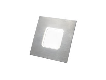 Luce Square Stainless Steel Triotone LED Plinth Light - Single Head