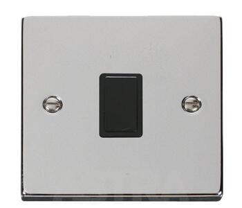 Polished Chrome 20A DP Switch Without Flex Out - With Black Interior