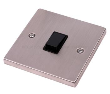 Stainless Steel 20A DP Switch Without Flex Out - With Black Interior