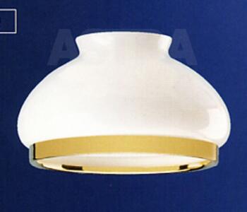 Ceiling Fan Shade - Spare Opal Glass Shade - Polished Brass