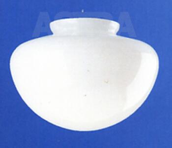 Ceiling Fan Shade - Small Mushroom Glass Globe  - Opal Glass