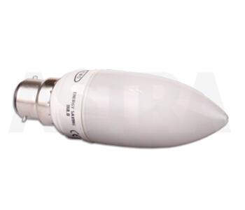 Energy Saving Candle Bulb - 9W Lamp - Warm White Bayonet Cap B22