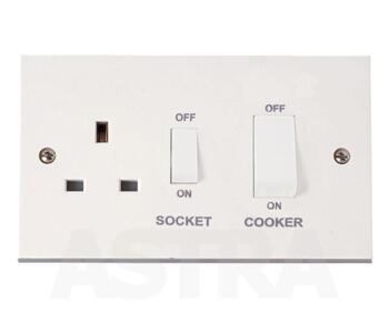 Polar 45A DP Cooker Control Unit - White Rockers - Bright White 