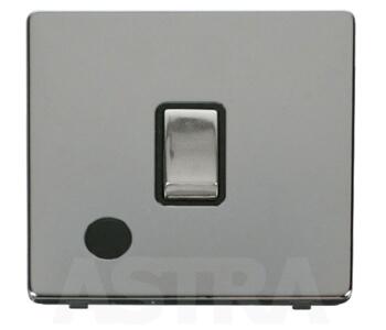 Screwless Chrome Ingot 20A DP Switch with Flex Out - With Black Interior