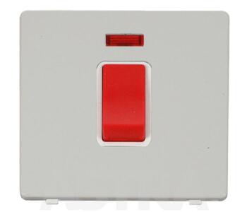 Screwless White 45A DP Isolator Switch with Neon