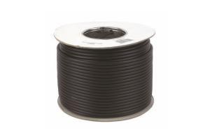 TRS Rubber Flexible Cable - Black Cable - 1mm Diameter - 50m Drum of Cable