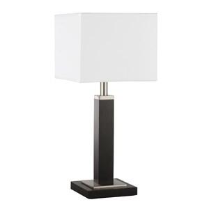 Waverley Table Lamp - Single Light 8877BR - Satin Silver/Dark Wood