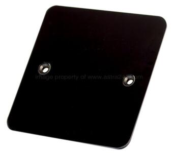 Flat Plate Black Nickel Blanking Plate - Single Blank Plate - 1 Gang