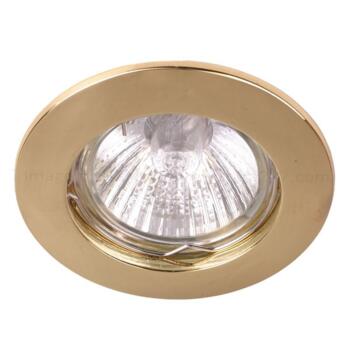 GU10 Downlight -Die Cast Fixed  - Polished Brass incl Lamp