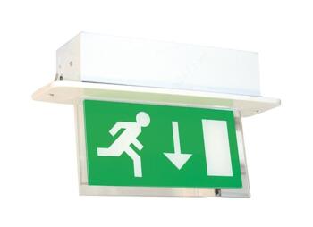 8W Recessed Blade Emergency Light - With Down Man Symbol