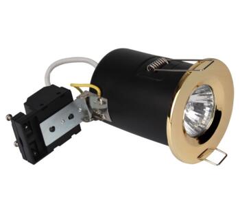 Polished Brass Fire Rated Downlight Fixed GU10 - Fitting Only