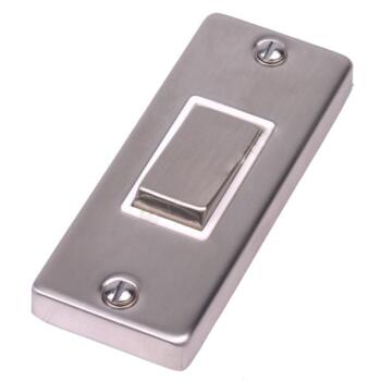 Stainless Steel Architrave Light Switch - Single - 1 Gang