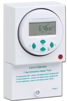 Electronic Immersion Heater Timer - 7 Day - White