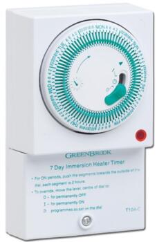 Mechanical Immersion Heater Timer - 7 Day - White