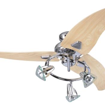 Global Scorpion Ceiling Fan with Light - Chrome - 48" (1220mm)