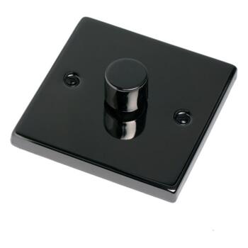 Black Nickel Dimmer Switch - Single 1 x 400w