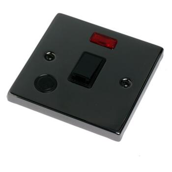 Black Nickel 20A DP Switch  -   20A DP Switch & Neon with Flex Out