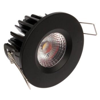 LED IP65 Fixed Shower / Bath Downlight - Matt Black - 10w