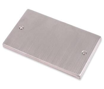 Stainless Steel Blank Plate - 2 Gang Double 