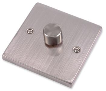 Stainless Steel Dimmer Switch - Single 1 x 400w