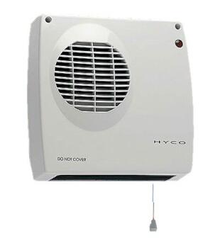Bathroom Fan Heater - 2kW Overhead Blow Heater - White Bathroom Heater