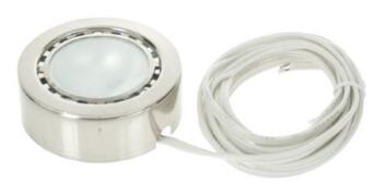 Low Voltage Cabinet Light Surface/Flush 12V 20W  -  Satin Silver (Brushed Satin Chrome)