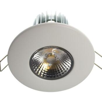 10w LED Fire-Rated Downlight - Matt White - Warm White LED 600Lm