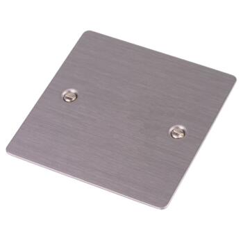 Flat Plate Stainless Steel Blank Plate - Single 1 Gang