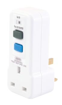 RCD Plug In Adaptor 13A - White Active/Non-Latching