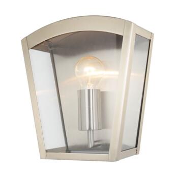 Stainless Steel Curved Outdoor IP44 Wall Box Lantern  - Stainless Steel