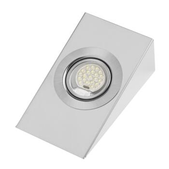 24V LED Wedge Undershelf Downlight Stainless Steel - Warm White LED