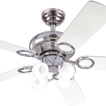 Westinghouse Helix Fusion Ceiling Fan with Light - 52" Chrome