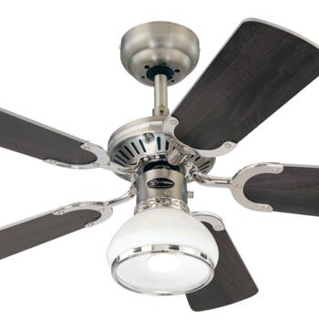 Westinghouse Princess Radiance Ceiling Fan -Pewter - 36" Dark Pewter and Chrome