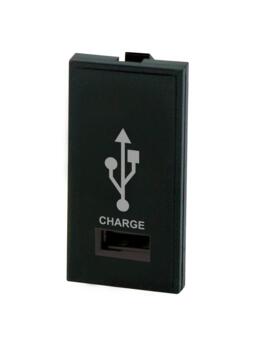 USB Single Charger Eurodata Module   - Black