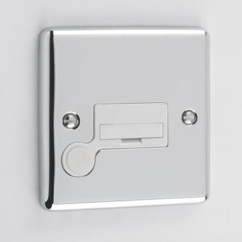Windsor Polished Chrome 13A Unswitched Fused Spur - With White Interior