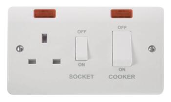 Mode 45A DP Cooker Control Unit-Neon/White Rockers - White 