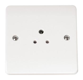 Mode 2A Single Round Pin Socket - White 