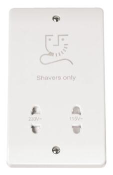 Mode Shaver Socket - Dual Voltage - White 