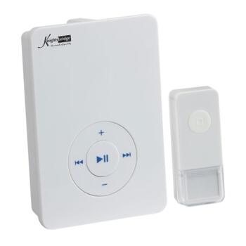 Wireless MP3 Door Chime - White (200m Range)