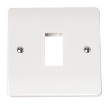 Mode White Build Your Own Light Switch - 1 Gang Single Empty plate