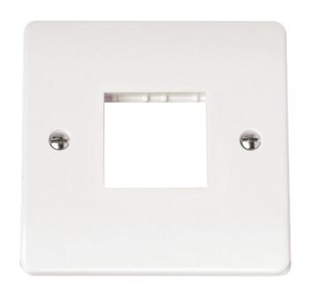Mode White Build Your Own Light Switch - 2 Gang Double Empty Plate