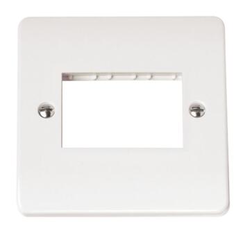 Mode White Build Your Own Light Switch - 3 Gang Triple Empty Plate