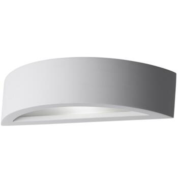 Gypsum Curved Wall Light With Glass Diffuser - Wall Light