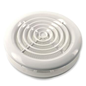 White Circular Vent Grille - 5" 125mm