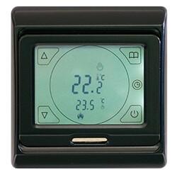 Comfortzone Satin Black Touchscreen Room Thermostat - 16A Max