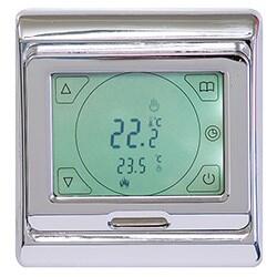 Comfortzone Chrome Touchscreen Room Thermostat - 16A Max