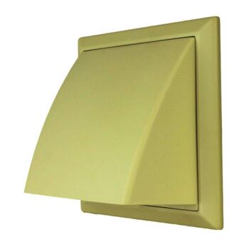4" Inch Cowled Wall Vent 100mm	 - Cream 